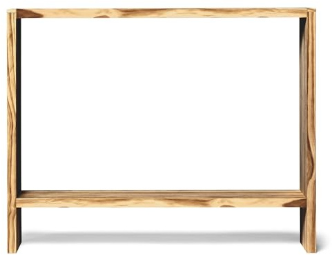 Raw Wood - Table Console pour Hall d’entrée en Bois Massif (80x80x20cm) Agano Oak - Fait Main en Espagne