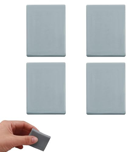 4 Pack Kneaded Eraser,Kneadable Eraser Putty Rubber for Artists Art Erasers | Kneaded Material,for Charcoal Sketches Graphite Drawing Outdoor Sketching,Office School Supplies Student Stationery (Grey)