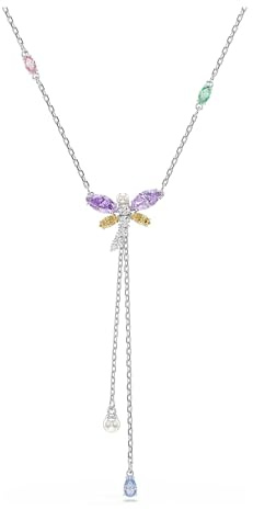 Swarovski x Ariana Grande Collana a Y, Taglio misto, Libellula, Multicolore, Placcato rodio