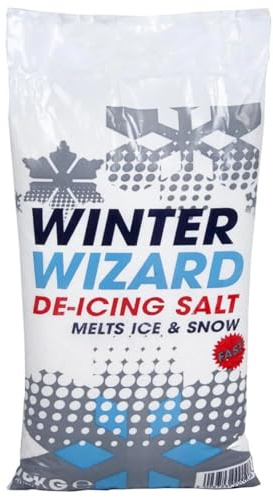 Ellman White De-Icing Rock Salt – Winter Salt and Grit for Paths, Driveways & Ice Removal – Rock Salt for Driveways (1 x 10Kg Bag)