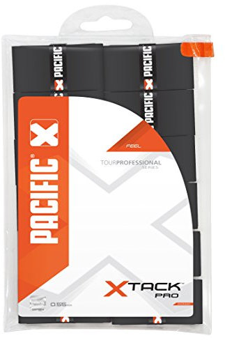 Pacific Unisex Overgrip X Tack Pro Sort 12er Griffband, Schwarz, 0.55mm EU