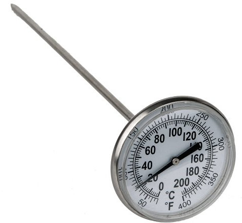 KS Tools 150.1963 Thermometer, 0-200°C/0-400°F, L =210mm