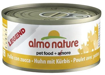 Almo Nature Huhn mit Kürbis 70g Katzenfutter, 24er Pack