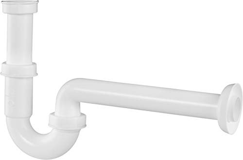 Cornat Röhren-Geruchsverschluss für Waschtische - 1 1/4 Zoll x 32 mm - Hergestellt aus robustem Kunststoff - Made in Germany Qualität / Siphon / Ablaufverbindung / T317406
