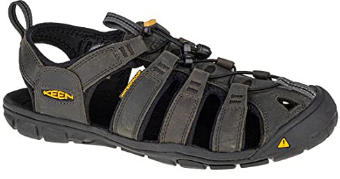Keen Herren Clearwater Cnx Leather Sandalen,Grau (Magnet/Black), 42 EU