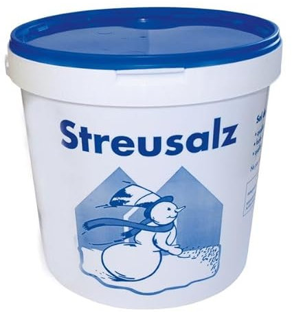 Hamann Streusalz Eimer 10 kg - Deutsches Steinsalz leicht streubar & hoher Anteil tauwirksamer Substanzen