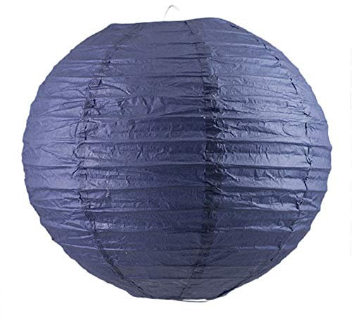 Creativery Papier Lampion 25cm // Laterne Hochzeit Party Wohnungsdeko Hängedeko Raumdeko Geburtstag Party Feier (dunkelblau/Navy 370)