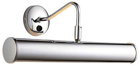 YOKER Traditional Decorative Silver Chrome Finish E14 LED Compatible Picture Wall Lamp Display Light with Rocker Switch 355mm