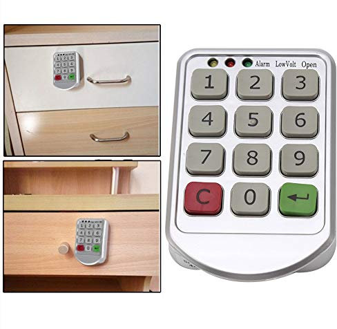 Elektronische Deadbolt - Cabinet Lock Kit Codeschlösser Keyless Digital Keypad Locker für Schubladen, Innentüren, Armbandeinstieg, Ambry, Golf, Badezimmertür
