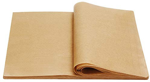 Beasea Lot de 200 feuilles de papier sulfurisé non blanchi - 30,5 x 40,6 cm - Feuilles de cuisson en papier anti-adhésif