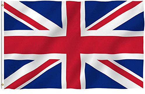 MLIAN - Bandera del Reino Unido (150 x 90 cm, con 2 Ojales de latón)