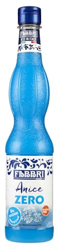 Fabbri Sciroppo Anice Zero 560ml, senza zuccheri aggiunti e ipocalorico, per bevande, cocktail, granite e ghiaccioli