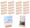 mengger 20 Stücke Holz Kartenhalter Tischnummer Halter Hochzeit Tischkartenhalter Foto Stehen für Hochzeitsfeier Platzkarte Naturkarton Tischkarten Platzkartenhalter Fotoständer