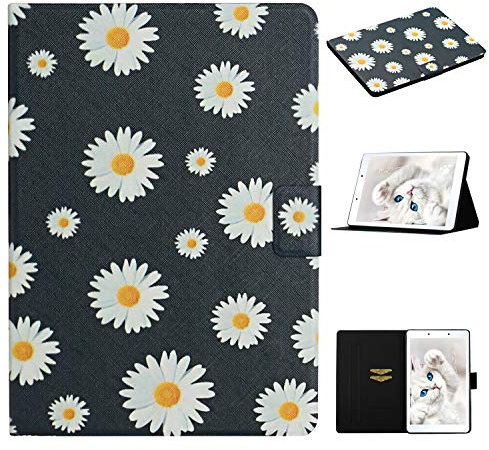 Aswant Galaxy Tab A8 Custodia in Pelle PU Flip Cover Portafoglio Card Slot Chiusura Stand Funzione Tablet Custodia Protettiva per Samsung Galaxy Tab A 2019 8.0 Pollici SM-T290/SM-T295 Margherita