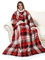 Catalonia Classy Flauschig Kuscheldecke mit Ärmeln Warm Weihnachten Geschenk für Frauen Herren, Flauschige Sherpa Tragbare Decke mit Ärmeln, Wohndecke zum Anziehen Erwachsene, 185 x 140 cm Rot Plaid