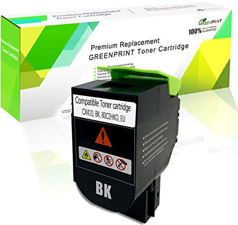 GREENPRINT Kompatible Tonerkartusche CX410 CX510 Schwarz Hohe Kapazität 4000 Seiten BK, 3000 Seiten CMY für Lexmark-Drucker CX410de CX510de CX410dte CX410e CX510dder CX510dhe