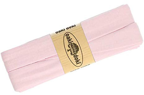 Schrägband Jersey 3m Breite 20mm Oaki Doki Tricot de Luxe Einfassband elastisch über 80 Farben, Farbe:babyrosa