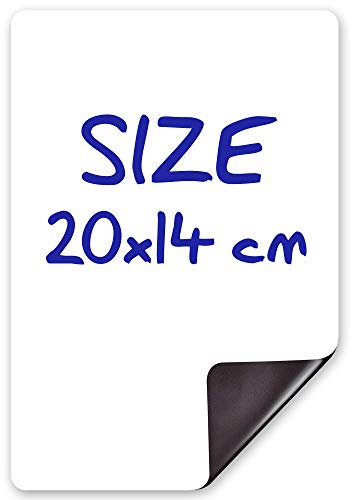 Magnetisches Whiteboard für den Kühlschrank A5-20x14cm - Magnetische To-Do-Liste - Einkaufsliste - Magnetische, trocken abwischbare Whiteboard-Folie für den Kühlschrank - Tägliche To-Do-Liste