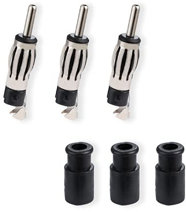 Vecys DIN Stecker Sodering RG58 FM/AM Autoradio Antennenanschluss DIN Stecker Laternenadapter 3 Stück für Kabel RG58 DAB + FM/AM Digitalradio Blaupunkt Beat TechniSat Sony
