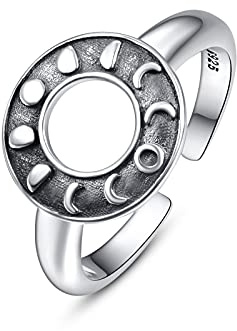 TANGPOET Daumenring 925 Sterling Silber Einstellbare Offene Ringe Schmuck Geschenke für Frauen Damen Mädchen