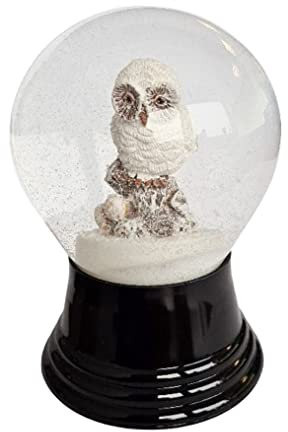 VIENNA SNOWGLOBE Schneekugel Echtglaskugel - Fast wie echter Schnee Motiv: Schneeeule, 8 cm, Schneeeule Groß