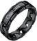 FOCALOOK Schwarz personalisiert Ehering für Damen Herren 4mm breit Band Ring Panzerkette Design Trauring Verlobungsring Partnerring Modeschmuck für Hochzeit Jahrestag Größe 49 (15.6)