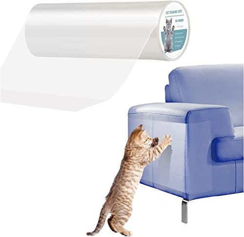 Protection Canape Chat Anti Griffe Sticker Transparent Autocollant Rouleau de Protection Invisible Protege de Meubles Table (30x500cm)