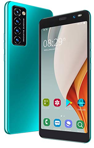 Entsperrte Smartphones, LANDVO 5,45-Zoll-Dual-SIM-Handy ohne Sperre, 512 MB RAM 4 GB ROM, 0,3 MP 2 MP Dual-Kamera, HD-Vollbild-Android-Telefon mit 1500-mAh-Akku(Grün)