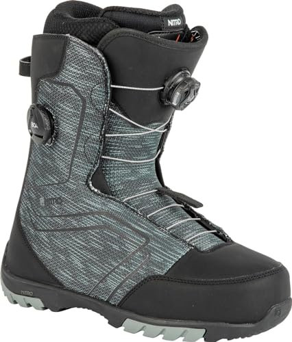 Nitro Herren Snowboards Sentinel BOA '23 All Mountain Freestyle Schnellschnürsystem günstig Boot Snowboardboot, Black, MP 27,0 // EU 41 1/3 // US 9