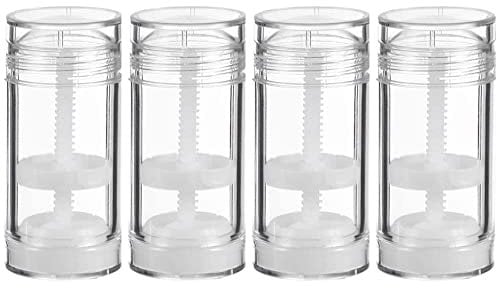 Medaheky 4 Pcs Clear Empty Plastic Deodorant Containers - Refillable Tubes for DIY Travel