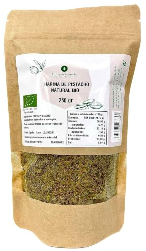 PLANETA HUERTO | Harina de Pistacho ECO 250 g | Harina Ecológica, Rica en Proteínas y Perfecta para Repostería Saludable