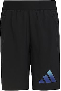 adidas Jungen Train Icons AEROREADY Logo Woven Shorts, Black/Semi Lucid Blue, 7-8 Years