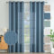 MIULEE Wohnzimmer Vorhänge Gardinen Leinen Ösenvorhang Leinenoptik Vorhang Boho Gardine mit Ösen Semi-transparent Leinenvorhang Curtains 2er Set HxB 245x140 cm，Blau