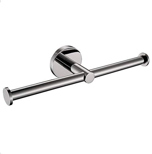 FFOCCO Toilettenpapierhalter – Doppelter Toilettenpapierhalter, Doppel-Seidenpapierspender aus Edelstahl 304, 2-Rollen-Wandhalterung aus gebürstetem Nickel Present