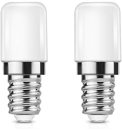 Eastiya E14 LED Kühlschranklampe, E14 LED Lampe 1.5W Ersatz für 15W Halogenlampen, Kaltweiss 6000K, 150LM, Nicht Dimmbar, LED Kühlschrankbirne für Kühlschrank, Nähmaschine, Salzlampe, 2er Set