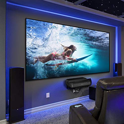 HiViLux® Ultra Thin Zero RahmenLeinwand Rahmenlos PVC Kinofolie: HiViWhite Cinema 1,0/8K/4K/3D/auch für UST (16:9 150Zoll Bild:332x187cm)