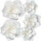 ANSOMO Flores de Papel Blanco Artificiales 3D para decoración de Pared, Boda, cumpleaños, Novia, Baby Shower, guardería, telón de Fondo, centros de Mesa, Suministros de decoración de Fiesta