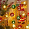 Lichterkette Weihnachten, 1.5M Weihnachtsdeko Lichterkette, Weihnachtskugeln Lichterketten Batterie, Weihnachts Lichterkette Wasserdicht, Weihnachtslichterkette für Weihnachtsdeko Innen & Aussen (A)