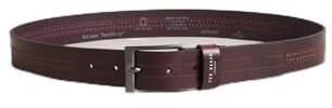 Ted Baker Herren Crisic Stitch Detail Leather Belt Gürtel, Oxblood, 42
