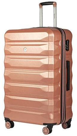 BEMON Valise Rigide en Coque 4 Roues 75cm Nice Rose