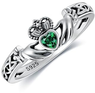 Claddagh - Anillo de plata de ley Claddagh para mujer, Plata de ley, desconocido