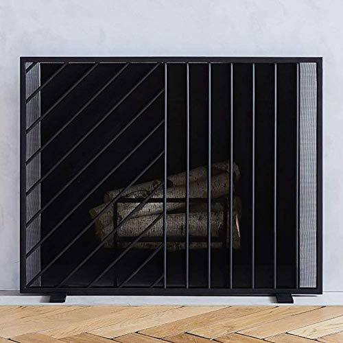 Funkenschutz, Funkenschutz, flach, Kaminschutz für offenen Kamin, einteiliger Funkenschutz (Standard)