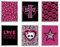 TwoDays Mcbling Room Decor Ästhetische, trashige Y2k-Poster für Mädchenzimmer, 2000er Jahre, Hot Pink, Emo Baddie Drucke für Frauen, Wohnung. (20,3 x 25,4 cm, 6 Stück, ungerahmt)