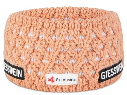 GIESSWEIN Ski Austria Headband Adelboden - Merino Stirnband Damen Winter gefüttert, Fleece Stirnband Herren aus Merinowolle grobmaschig, 11cm breites Haarband gefüttert, ÖSV Kopfband Unisex