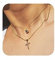 TINGN Kreuz Kette Damen, 14K Gold Vergoldet Kreuz Halskette Kristall Anhänger Kette Kreuzkette Damen Personalisierte Geschenke für Frauen Freundin Halskette Gold Schmuck für Frauen Mädchen