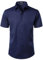 JEMITOP Men's Stretch Wrinkle Free Dress Shirts Formal Wedding Prom Short Sleeve Slim Fit Button Down Shirt, Navy, S
