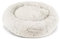 PATAM Hundebett aus Plüsch für Hunde und Katzen, Abnehmbarer Bezug, rutschfest, maschinenwaschbar – Alaska Creme, Small 51 cm