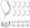 ALEXCRAFT Sterling Silver Earring Backs & Hooks - 925 Sterling Silver Findings Jewelry Making Set, Dangle Ear Hooks Safety Lock Butterfly Backs