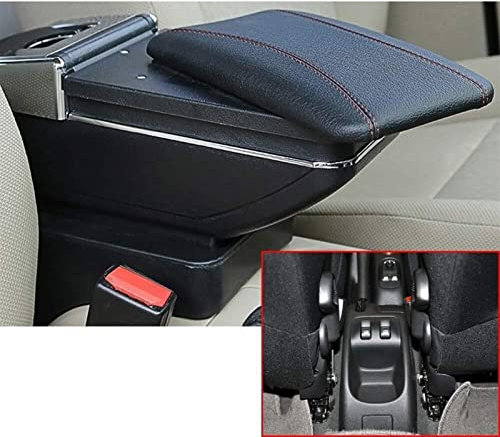 IFFANY Einschichtige Schwarze Armlehne Aufbewahrungsbox Mit Getränkehalter Für Peugeot 206 207 2006 2007 2008 2009 2010 2011 2012 2013 Armlehnenbox