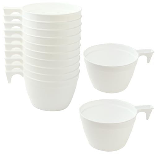 DUE ESSE S.N.C. DI SABATINI ALDO PZ 250 TAZZINA BIANCA 200 ML PER CAPPUCCINO CON MANICO TAZZA BICCHIERE CAFFE' IN PLASTICA COFFEE AND HOT DRINKS